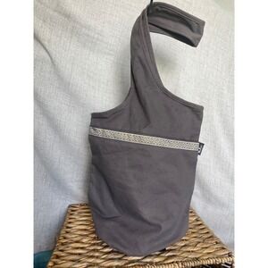 Ewedoos Yoga Mat Carrier Bag Charcoal Gray Canvas Sling Tote Bohemian Trim